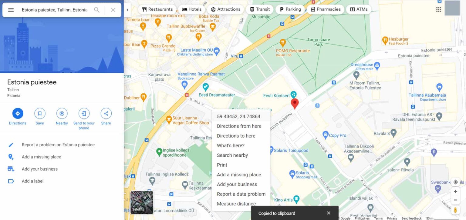 oogle maps coordinates