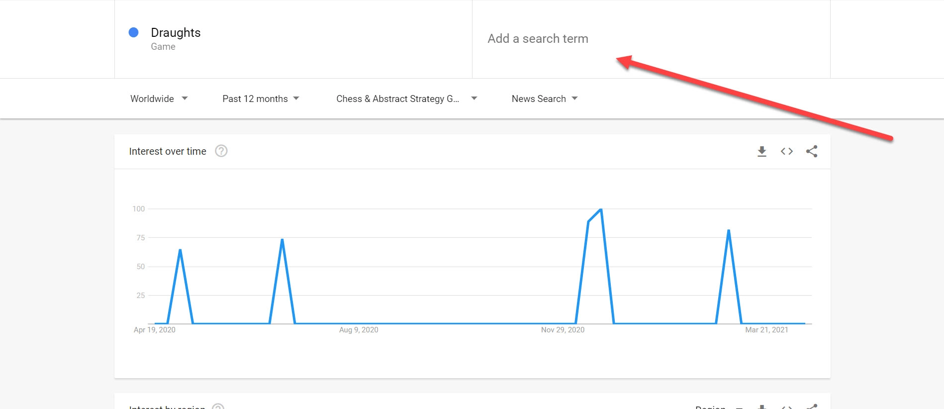google trends ajouter une comparaison