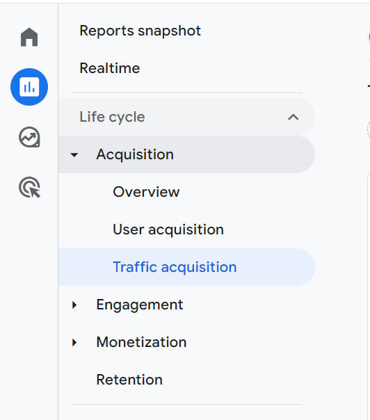 google analytics report page