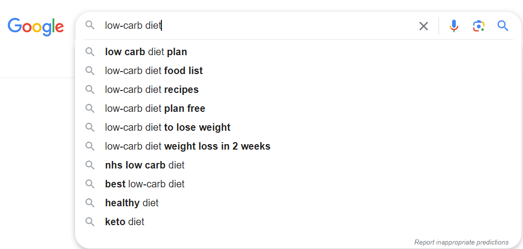 google’s autosuggest example