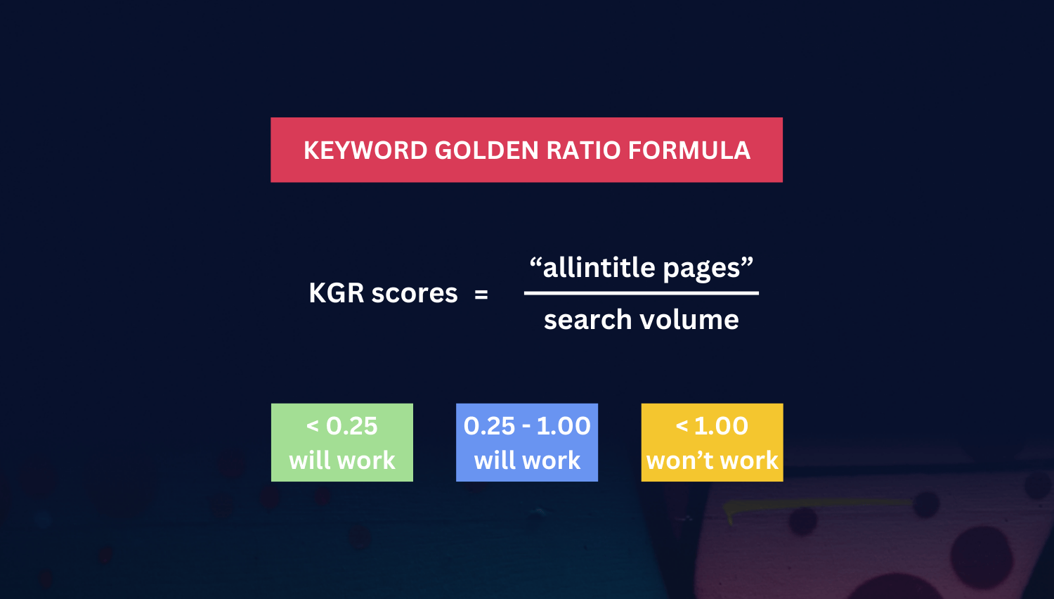 How To Calculate Keyword Golden Ratios (KGR)