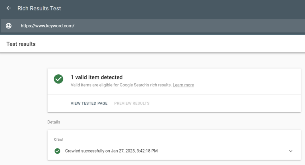 how to run a rich results test
