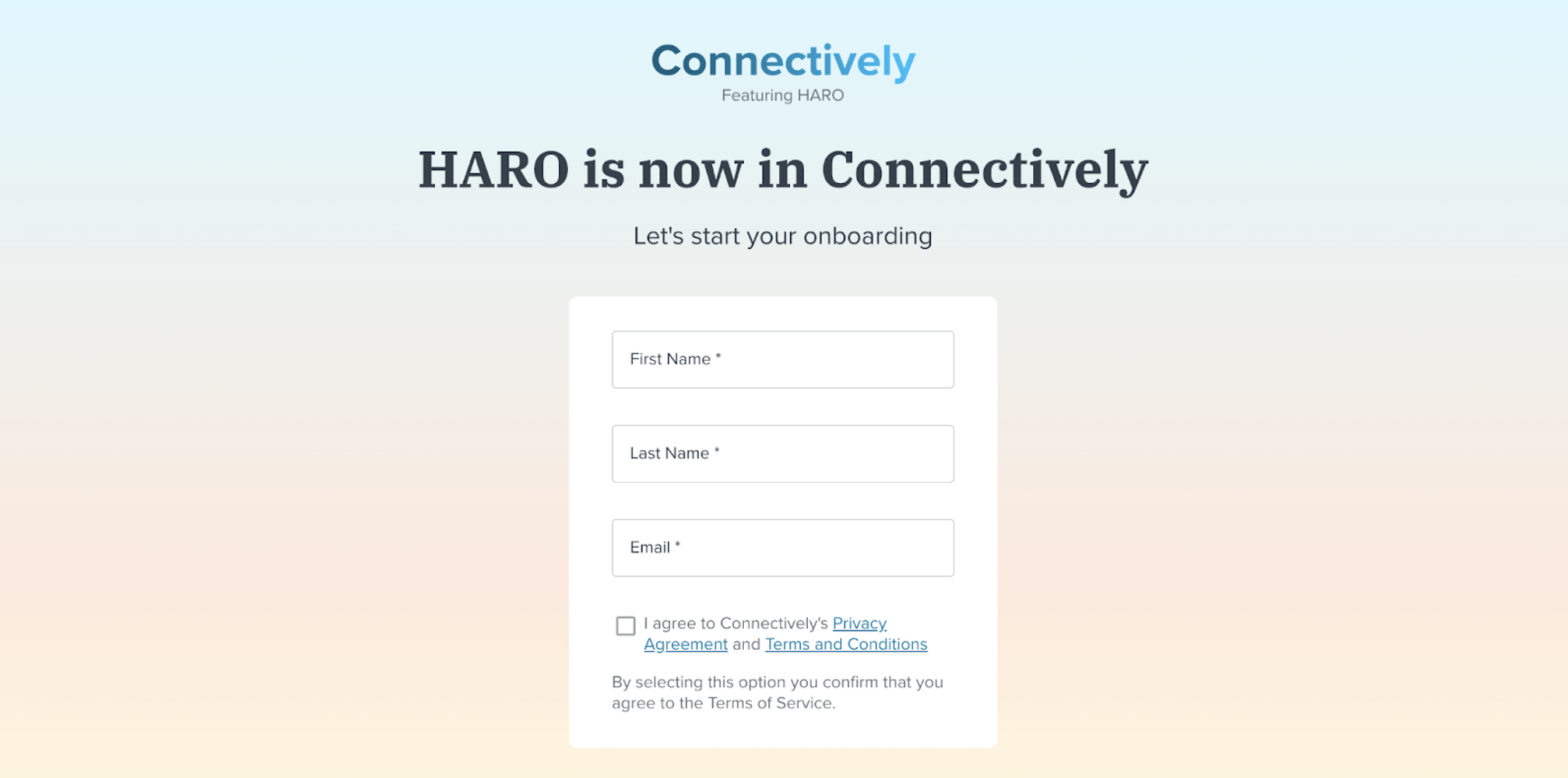 haro is now in connectively