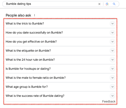 people also ask for bumble dating tips