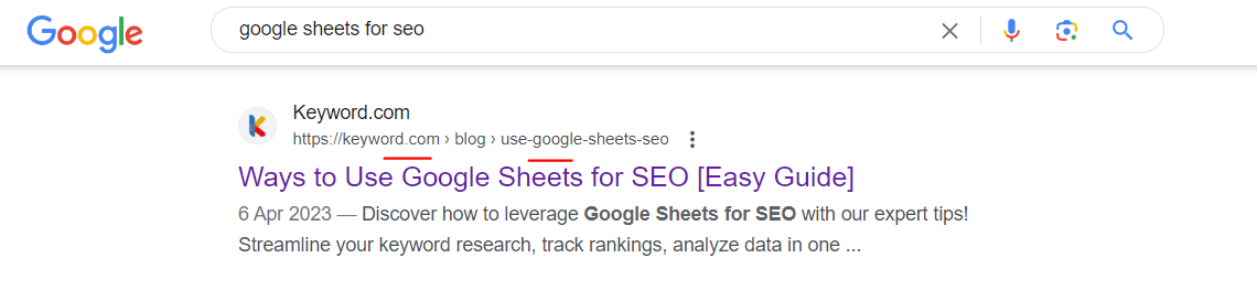 use short, descriptive, and relevant urls