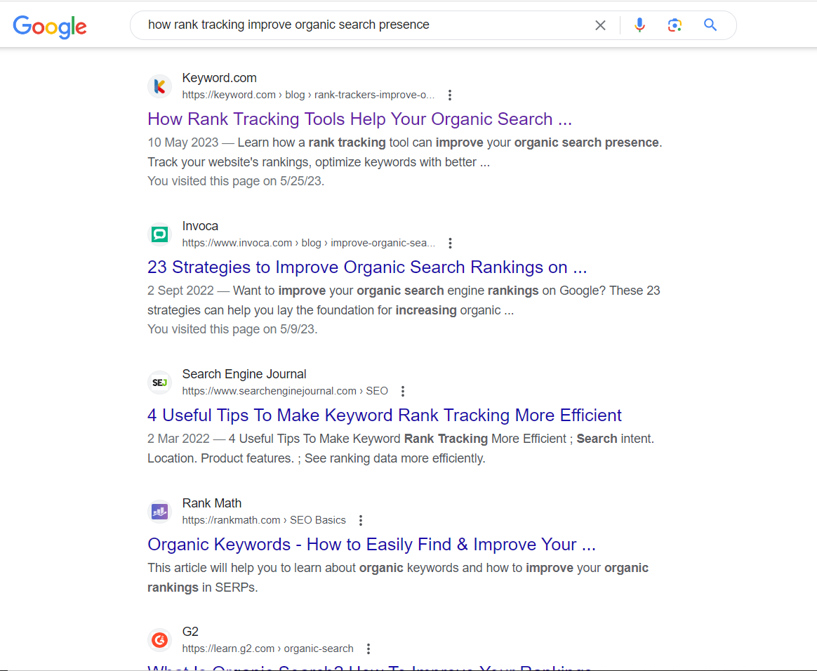 what is search intent- example
